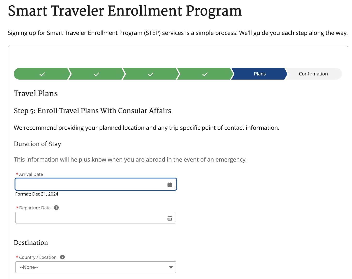 Smart Traveler Enrollment Program (STEP)